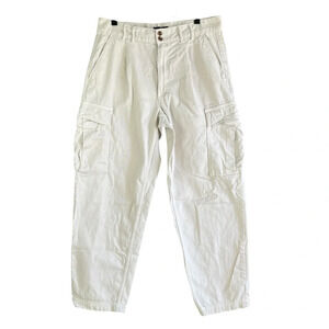 BANANA REPUBLIC Lou Ultra High Rise Cargo Pants Transition Cream Size 31 / 12